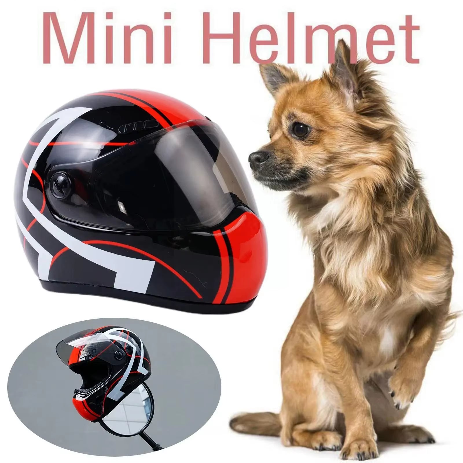 DIY Pet Helmets,Cat Helmet,Dog Helmet-Outdoor Mini Head Protecting Safe Hat,Pet Photo Props Accessorie,Mini Motorcycle Helmet